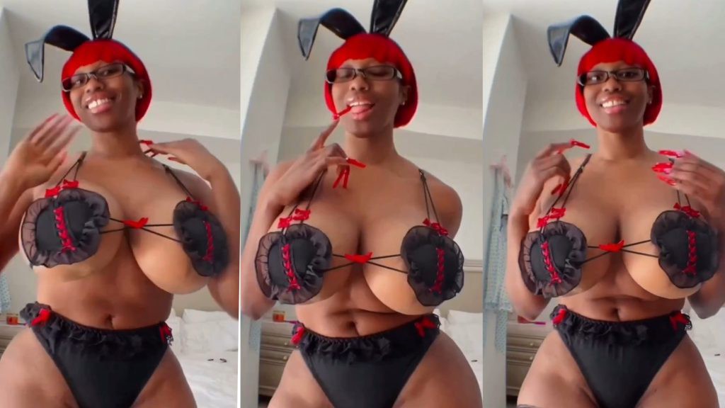 Pretty Damsel Show Off Moves In Her Rabbit Costume