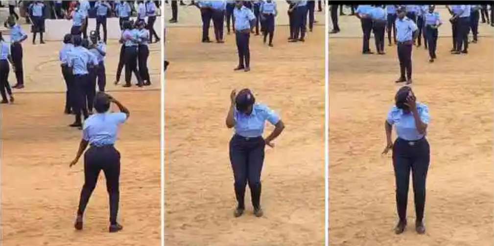 A beautiful lady dancer who performed while dressed in a security uniform has gone viral