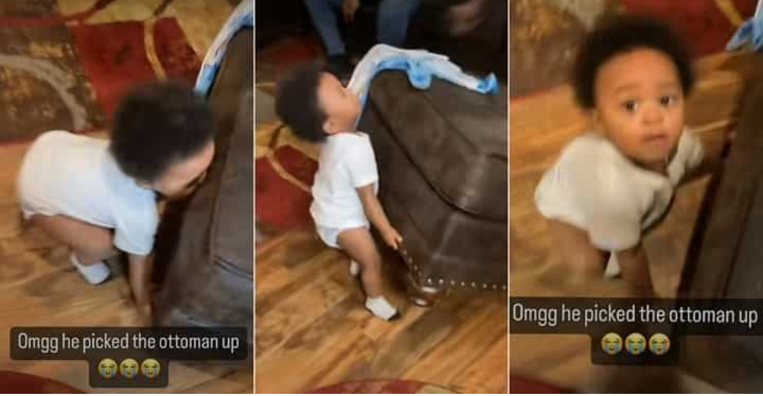 What Is He Eating? Parents Shocked as Little Boy Lifts Couch with Bare Hands, Video Goes Viral