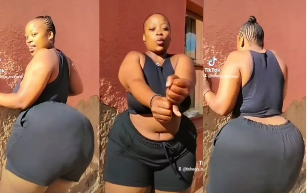 Thick South African lady shakes her massive behind on camera 