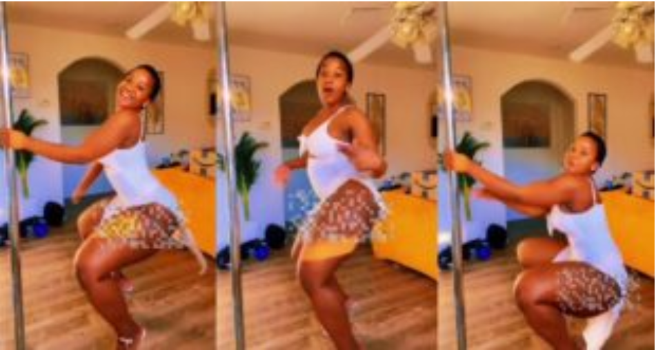 Famous Tiktoker Hajia Ajowa causes confusion on social media with her banging body (watch video)